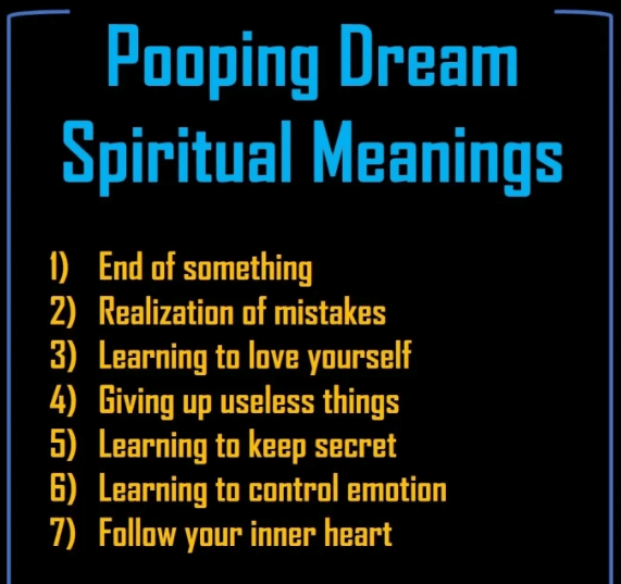 Pooping Dream Spiritual Meanings