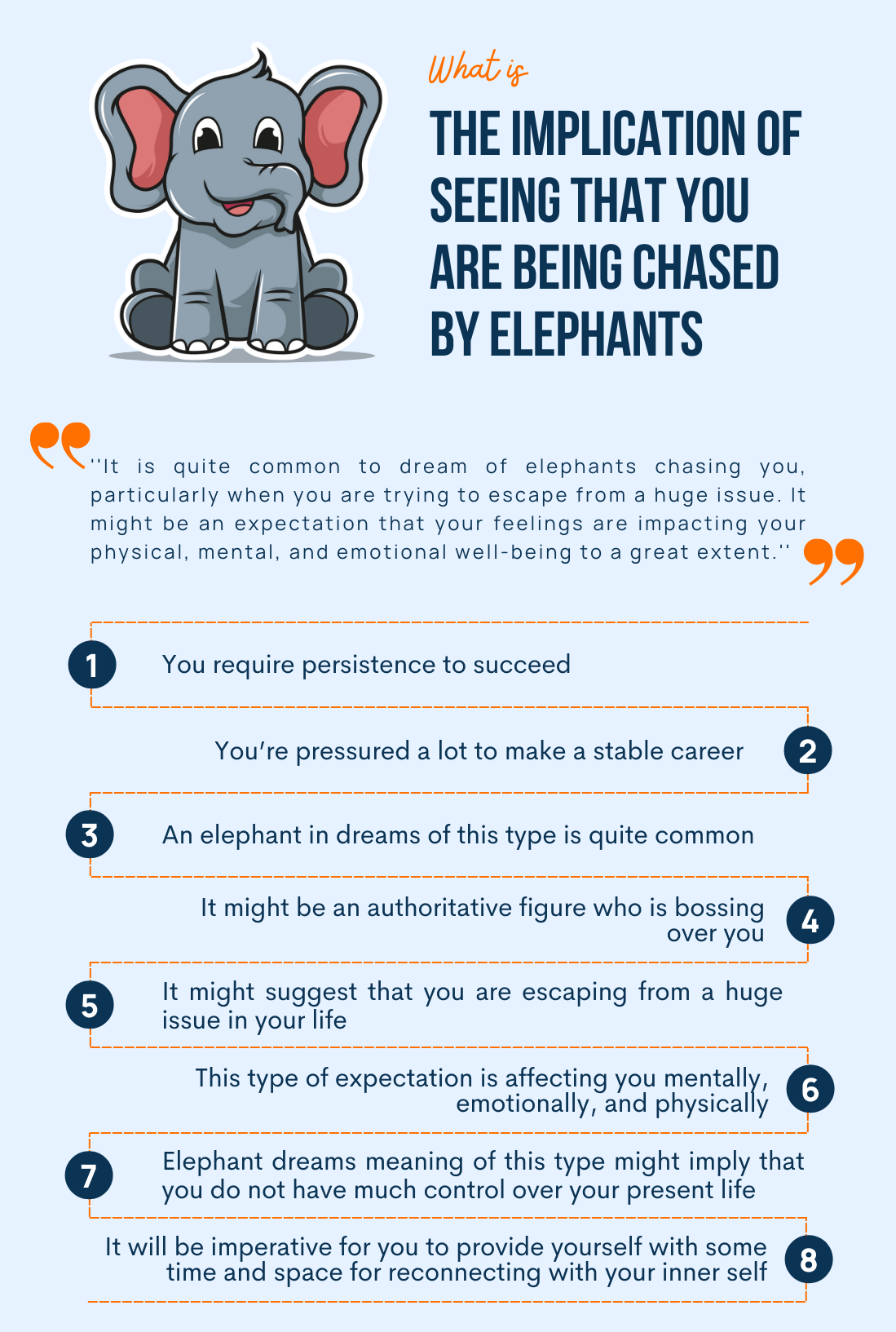 What is the Implication of Seeing That You are Being Chased by Elephants